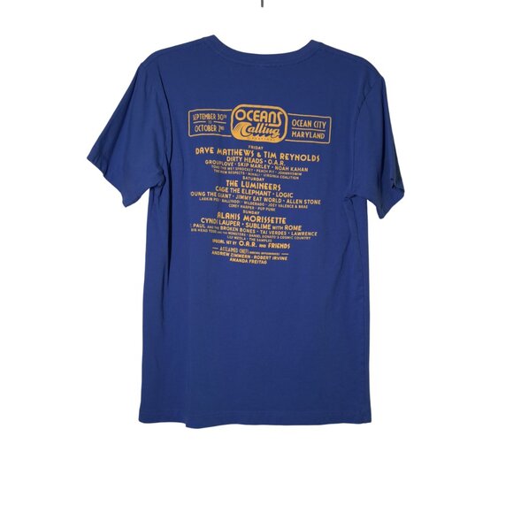 Oceans Calling Festival 2022 USED Shirt (M, Blue, Dave Matthews, Lumineers) - Picture 2 of 7